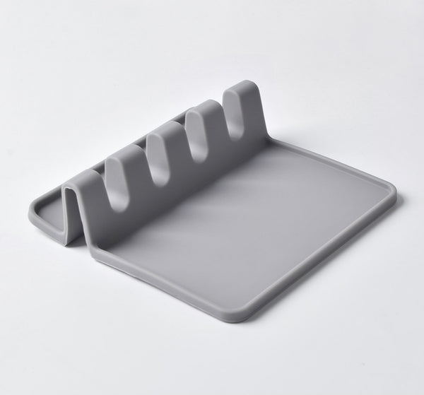 Grey Silicone Utensil Rest