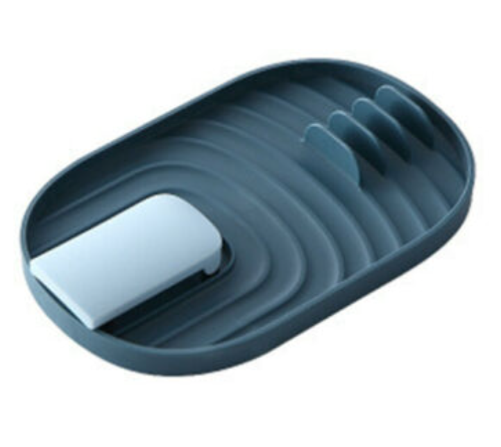 Blue Plastic Utensil Rest