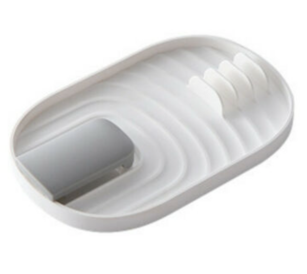 White Plastic Utensil Rest