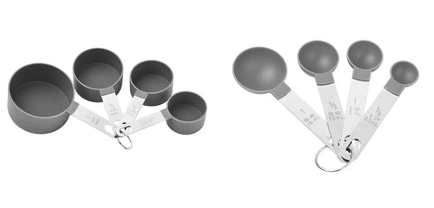 Grey Measuring cups and spoons